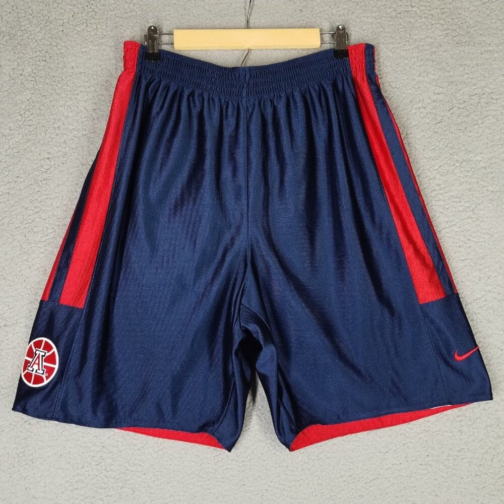 Nike Team Arizona Wildcats Reversible Basketball Shorts Men's Large Red Blue 9"